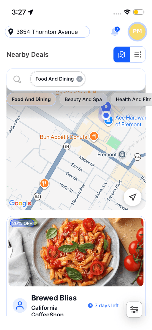 Discover Nearby Deals